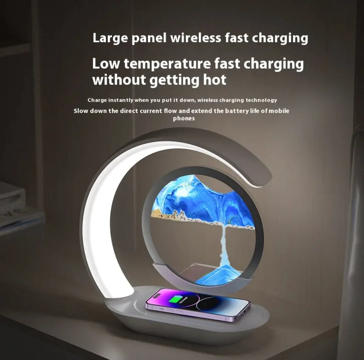 Wireless Charger Sand Art Lamp